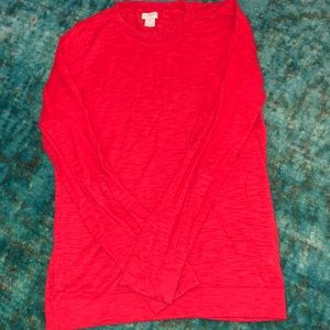 J.crew long sleeve orange pullover sweater